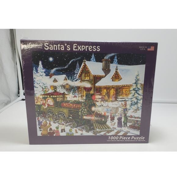 Vermont Christmas Company Santa's Express 1000 Piece Puzzle New Randy Wollenmann - Picture 1 of 6